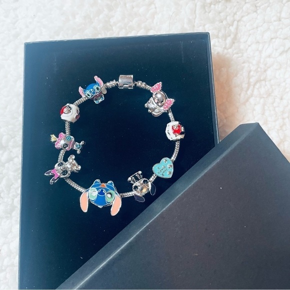NWOT 7.5" Stitch Charms & Bracelet - Lilo & Stitch Beads Bangle for Women/Girls - Picture 6 of 7